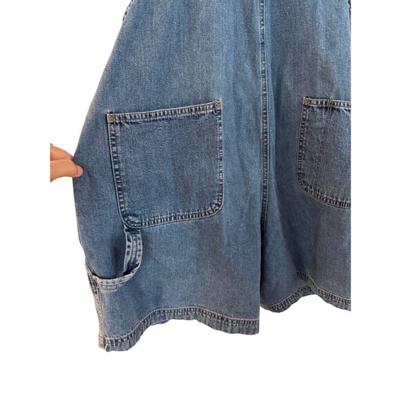 Gap Denim Overalls Womens Large Blue Adjustable Straps Casual Pockets Made In Ph - Picture 4 of 4